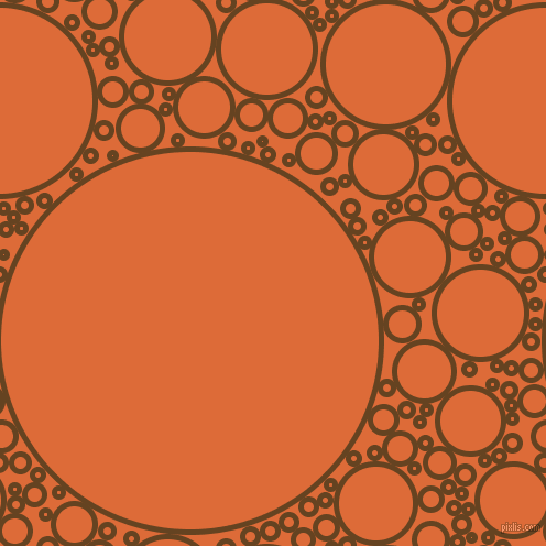 bubbles, circles, sponge, big, medium, small, 5 pixel line width, Dark Brown and Sorbus circles bubbles sponge soap seamless tileable