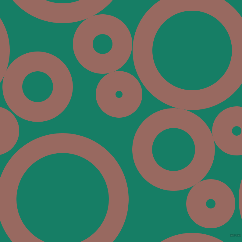 bubbles, circles, sponge, big, medium, small, 65 pixel line width, Dark Chestnut and Deep Sea circles bubbles sponge soap seamless tileable