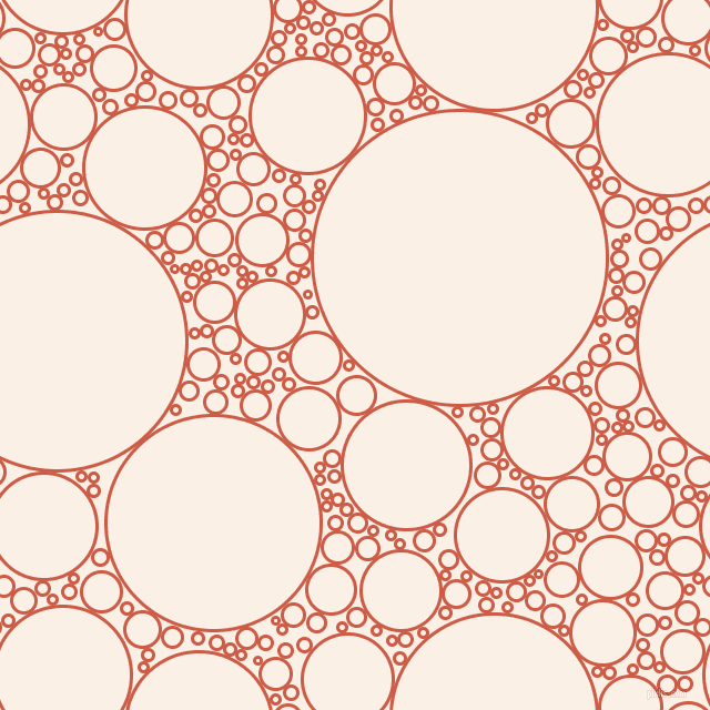 bubbles, circles, sponge, big, medium, small, 3 pixel line width, Dark Coral and Linen circles bubbles sponge soap seamless tileable
