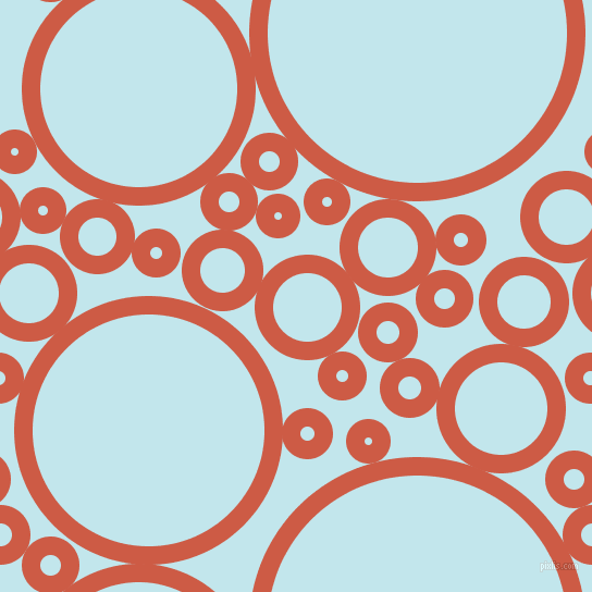 bubbles, circles, sponge, big, medium, small, 17 pixel line width, Dark Coral and Onahau circles bubbles sponge soap seamless tileable