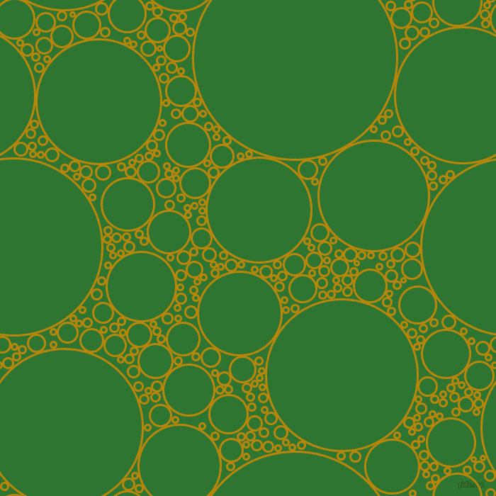 bubbles, circles, sponge, big, medium, small, 3 pixel line width, Dark Goldenrod and Japanese Laurel circles bubbles sponge soap seamless tileable