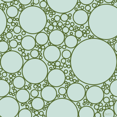 bubbles, circles, sponge, big, medium, small, 3 pixel line width, Dark Olive Green and Iceberg circles bubbles sponge soap seamless tileable