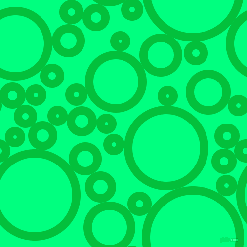 bubbles, circles, sponge, big, medium, small, 17 pixel line width, Dark Pastel Green and Spring Green circles bubbles sponge soap seamless tileable
