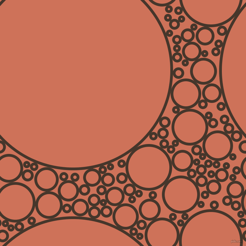 bubbles, circles, sponge, big, medium, small, 9 pixel line width, Dark Rum and Japonica circles bubbles sponge soap seamless tileable