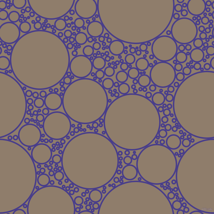 bubbles, circles, sponge, big, medium, small, 5 pixel line width, Dark Slate Blue and Squirrel circles bubbles sponge soap seamless tileable