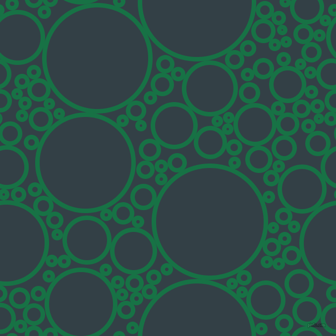 bubbles, circles, sponge, big, medium, small, 9 pixel line width, Dark Spring Green and Big Stone circles bubbles sponge soap seamless tileable