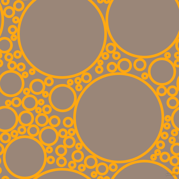 bubbles, circles, sponge, big, medium, small, 9 pixel line width, Dark Tangerine and Almond Frost circles bubbles sponge soap seamless tileable