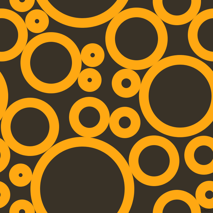 bubbles, circles, sponge, big, medium, small, 33 pixel line width, Dark Tangerine and Creole circles bubbles sponge soap seamless tileable