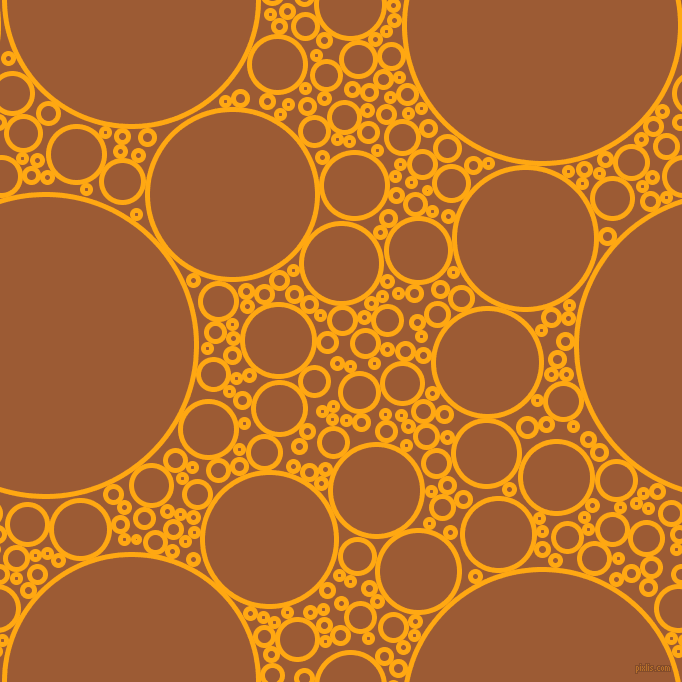 bubbles, circles, sponge, big, medium, small, 5 pixel line width, Dark Tangerine and Indochine circles bubbles sponge soap seamless tileable