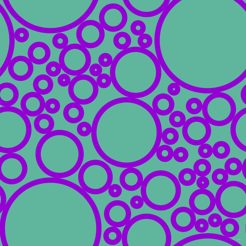 bubbles, circles, sponge, big, medium, small, 17 pixel line width, Dark Violet and Keppel circles bubbles sponge soap seamless tileable