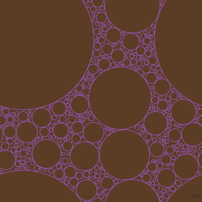 bubbles, circles, sponge, big, medium, small, 2 pixel line width, Deep Lilac and Bracken circles bubbles sponge soap seamless tileable