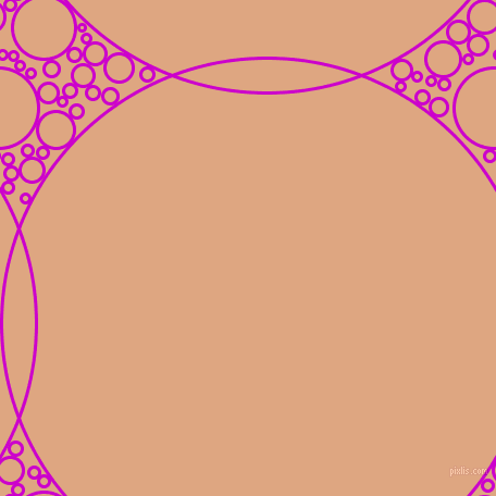 bubbles, circles, sponge, big, medium, small, 3 pixel line width, Deep Magenta and Tumbleweed circles bubbles sponge soap seamless tileable