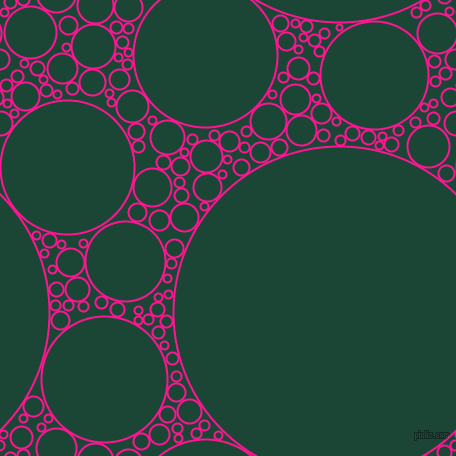 bubbles, circles, sponge, big, medium, small, 2 pixel line width, Deep Pink and Sherwood Green circles bubbles sponge soap seamless tileable