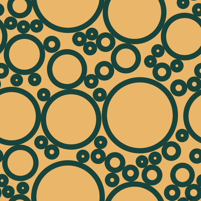 bubbles, circles, sponge, big, medium, small, 17 pixel line width, Deep Teal and Harvest Gold circles bubbles sponge soap seamless tileable