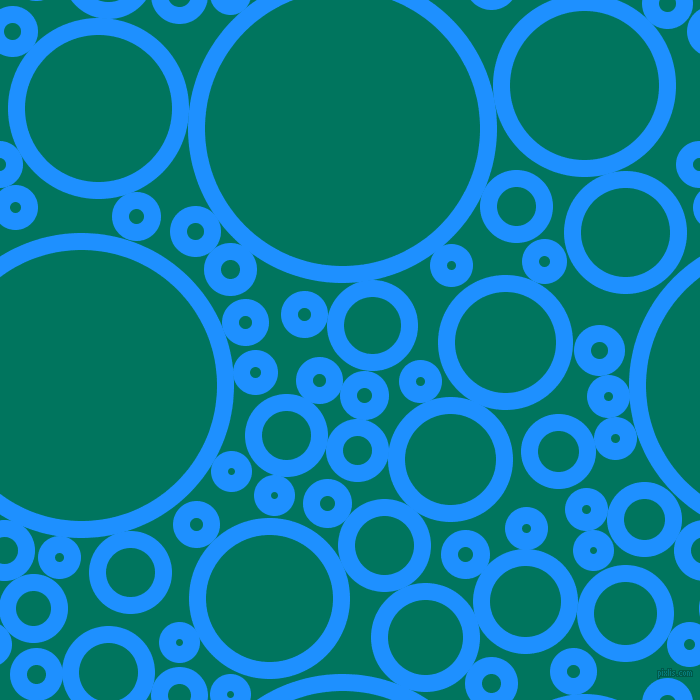 bubbles, circles, sponge, big, medium, small, 17 pixel line width, Dodger Blue and Tropical Rain Forest circles bubbles sponge soap seamless tileable