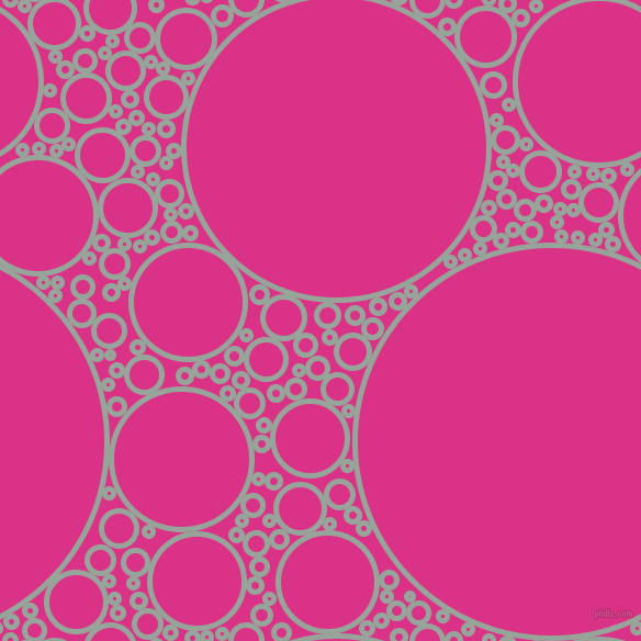 bubbles, circles, sponge, big, medium, small, 5 pixel line width, Edward and Deep Cerise circles bubbles sponge soap seamless tileable