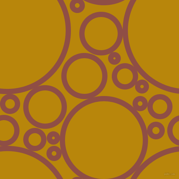 bubbles, circles, sponge, big, medium, small, 17 pixel line width, El Salva and Dark Goldenrod circles bubbles sponge soap seamless tileable