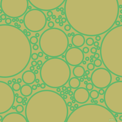 bubbles, circles, sponge, big, medium, small, 5 pixel line width, Fern and Dark Khaki circles bubbles sponge soap seamless tileable