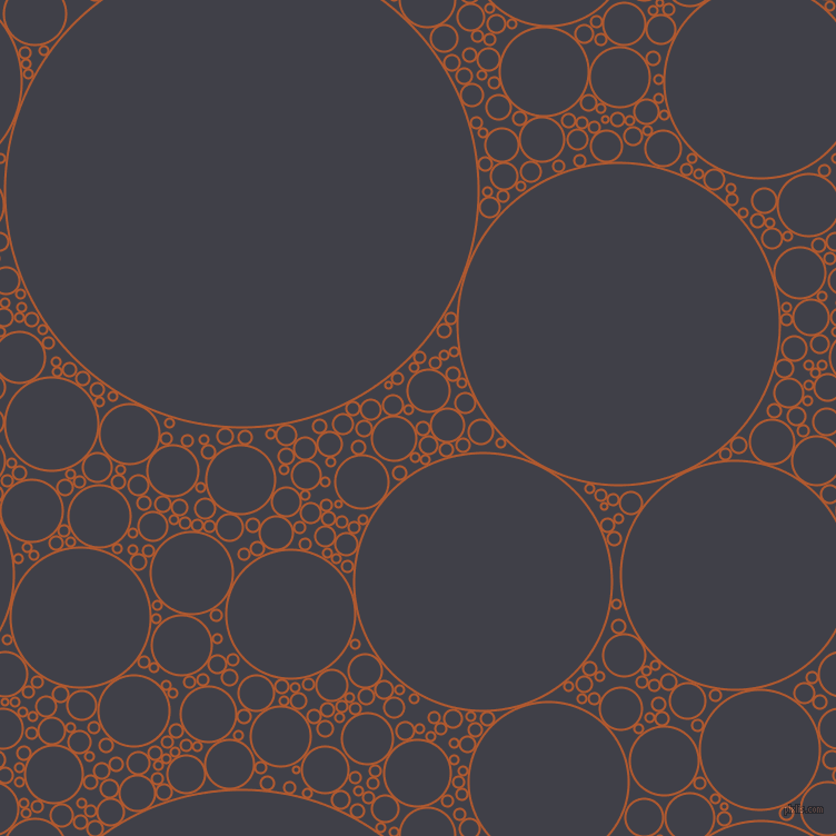 bubbles, circles, sponge, big, medium, small, 2 pixel line width, Fiery Orange and Payne