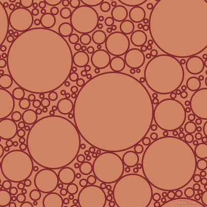 bubbles, circles, sponge, big, medium, small, 3 pixel line width, Flame Red and Burning Sand circles bubbles sponge soap seamless tileable