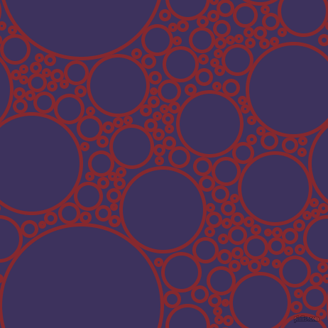 bubbles, circles, sponge, big, medium, small, 5 pixel line width, Flame Red and Jacarta circles bubbles sponge soap seamless tileable
