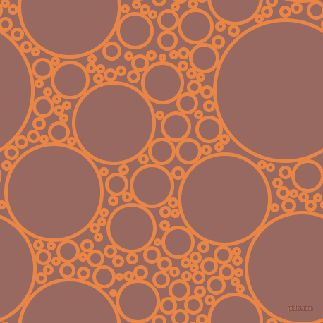 bubbles, circles, sponge, big, medium, small, 5 pixel line width, Flamenco and Dark Chestnut circles bubbles sponge soap seamless tileable