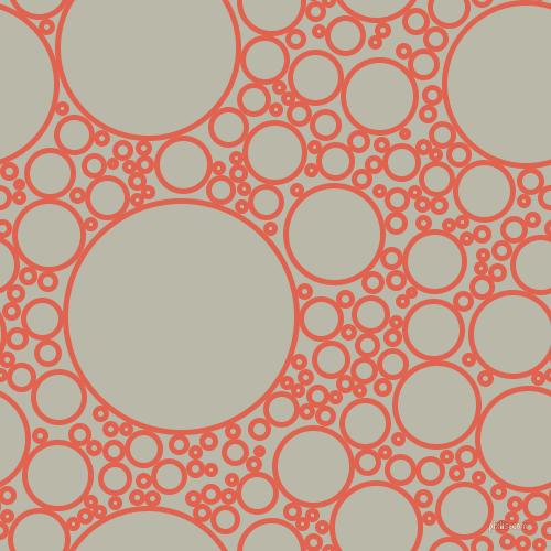 bubbles, circles, sponge, big, medium, small, 5 pixel line width, Flamingo and Mist Grey circles bubbles sponge soap seamless tileable