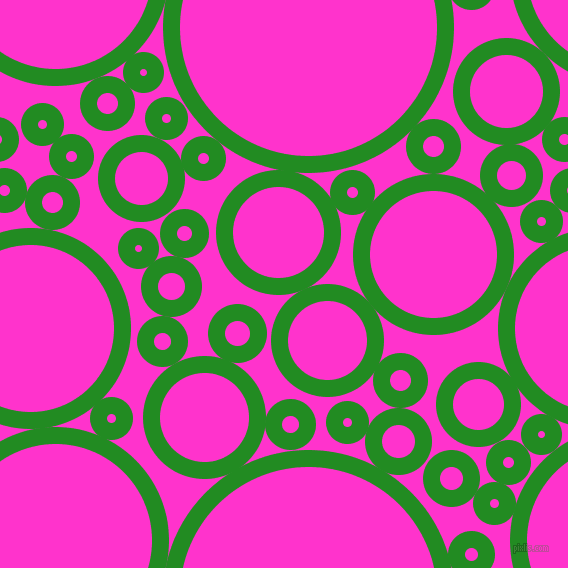 bubbles, circles, sponge, big, medium, small, 17 pixel line width, Forest Green and Razzle Dazzle Rose circles bubbles sponge soap seamless tileable