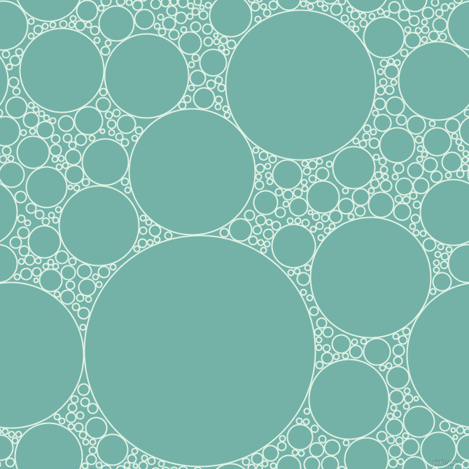 bubbles, circles, sponge, big, medium, small, 2 pixel line width, Frosted Mint and Gulf Stream circles bubbles sponge soap seamless tileable