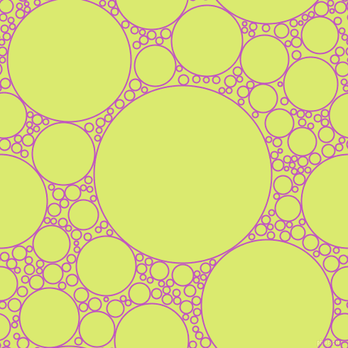 bubbles, circles, sponge, big, medium, small, 2 pixel line width, Fuchsia and Mindaro circles bubbles sponge soap seamless tileable