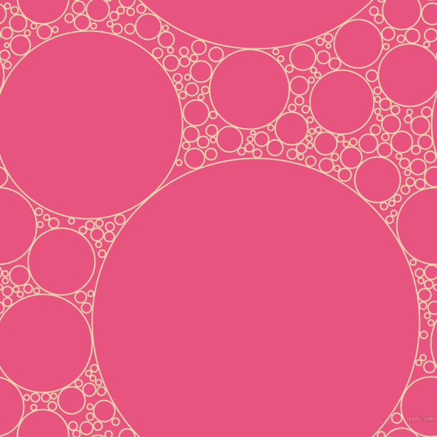 bubbles, circles, sponge, big, medium, small, 2 pixel line width, Givry and Dark Pink circles bubbles sponge soap seamless tileable
