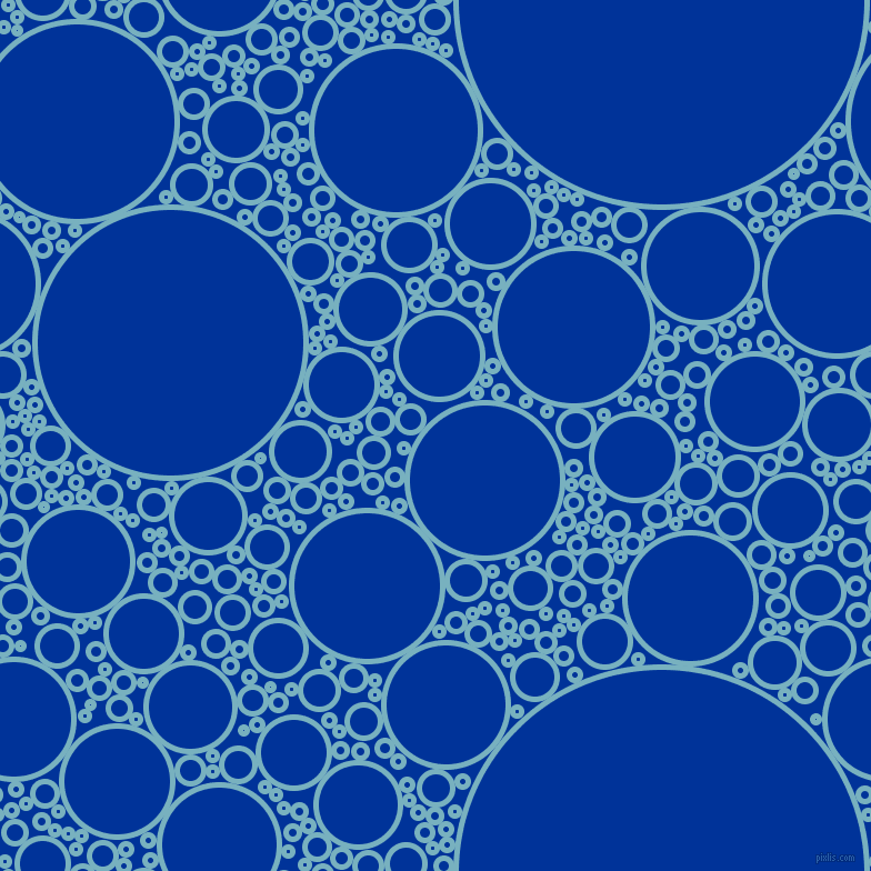 bubbles, circles, sponge, big, medium, small, 5 pixel line width, Glacier and Smalt circles bubbles sponge soap seamless tileable