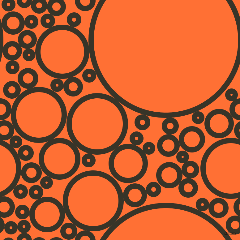 bubbles, circles, sponge, big, medium, small, 17 pixel line width, Graphite and Burnt Orange circles bubbles sponge soap seamless tileable