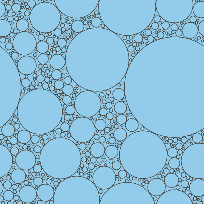 bubbles, circles, sponge, big, medium, small, 2 pixel line width, Gravel and Cornflower circles bubbles sponge soap seamless tileable