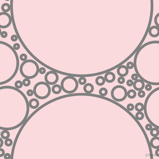 bubbles, circles, sponge, big, medium, small, 9 pixel line width, Grey and Pale Pink circles bubbles sponge soap seamless tileable