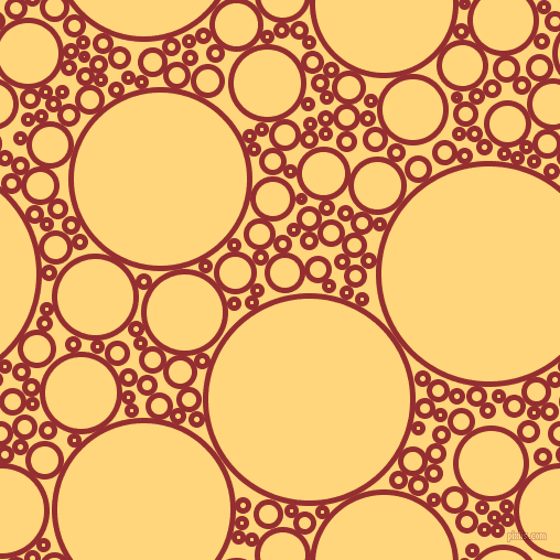 bubbles, circles, sponge, big, medium, small, 5 pixel line width, Guardsman Red and Salomie circles bubbles sponge soap seamless tileable