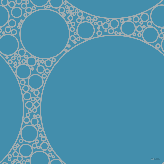 bubbles, circles, sponge, big, medium, small, 5 pixel line width, Gull Grey and Boston Blue circles bubbles sponge soap seamless tileable