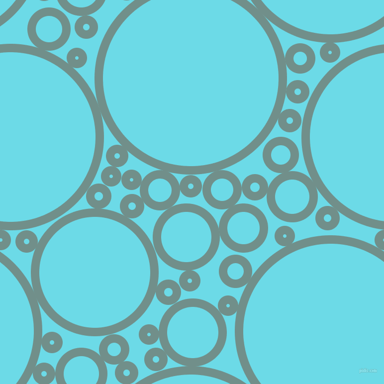bubbles, circles, sponge, big, medium, small, 17 pixel line width, Gumbo and Turquoise Blue circles bubbles sponge soap seamless tileable