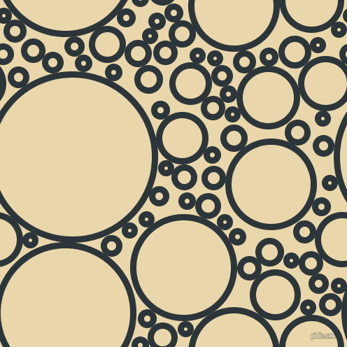 bubbles, circles, sponge, big, medium, small, 9 pixel line width, Gunmetal and Beeswax circles bubbles sponge soap seamless tileable