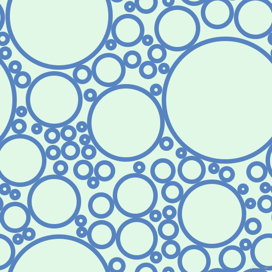 bubbles, circles, sponge, big, medium, small, 9 pixel line width, Havelock Blue and Cosmic Latte circles bubbles sponge soap seamless tileable