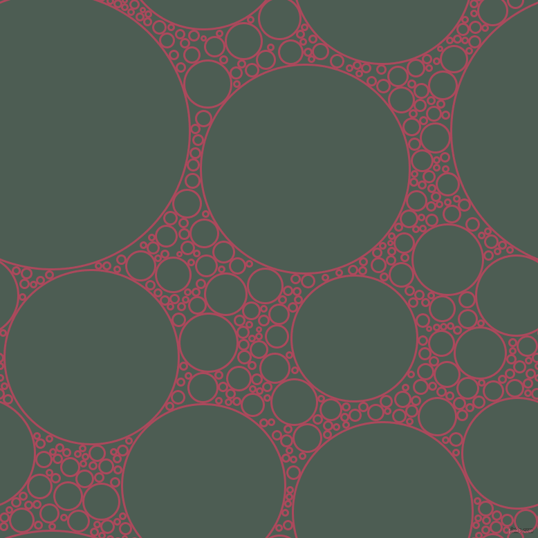 bubbles, circles, sponge, big, medium, small, 3 pixel line width, Hippie Pink and Feldgrau circles bubbles sponge soap seamless tileable