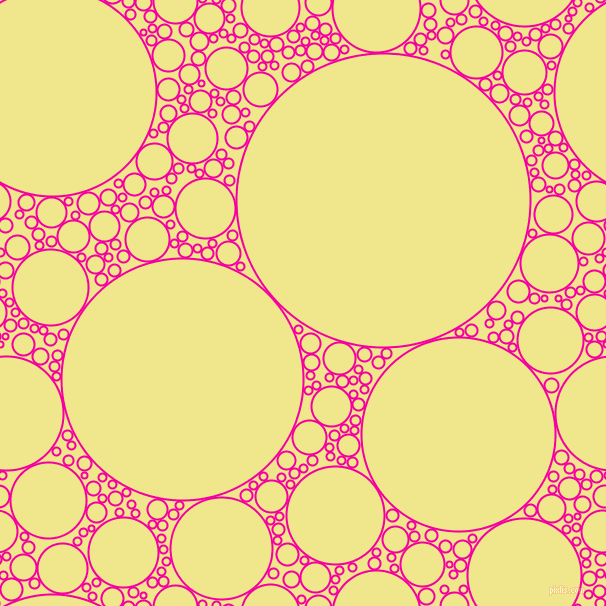 bubbles, circles, sponge, big, medium, small, 2 pixel line width, Hollywood Cerise and Khaki circles bubbles sponge soap seamless tileable