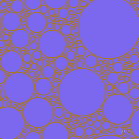 bubbles, circles, sponge, big, medium, small, 3 pixel line width, Hot Toddy and Medium Slate Blue circles bubbles sponge soap seamless tileable