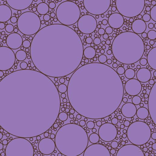 bubbles, circles, sponge, big, medium, small, 2 pixel line width, Indian Tan and Purple Mountain