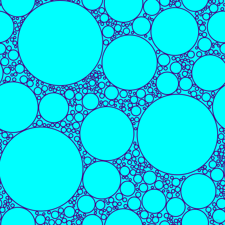 bubbles, circles, sponge, big, medium, small, 3 pixel line width, Indigo and Aqua circles bubbles sponge soap seamless tileable