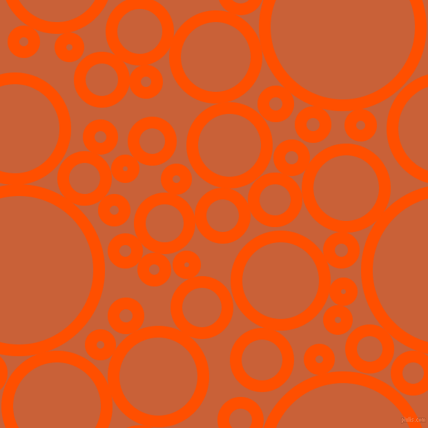 bubbles, circles, sponge, big, medium, small, 17 pixel line width, International Orange and Ecstasy circles bubbles sponge soap seamless tileable