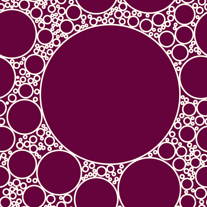 bubbles, circles, sponge, big, medium, small, 5 pixel line width, Ivory and Tyrian Purple circles bubbles sponge soap seamless tileable