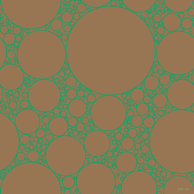 bubbles, circles, sponge, big, medium, small, 2 pixel line width, Jade and Pale Brown circles bubbles sponge soap seamless tileable