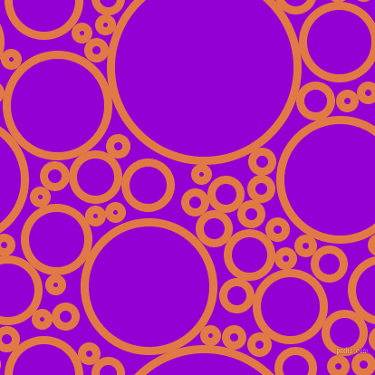 bubbles, circles, sponge, big, medium, small, 9 pixel line width, Jaffa and Dark Violet circles bubbles sponge soap seamless tileable
