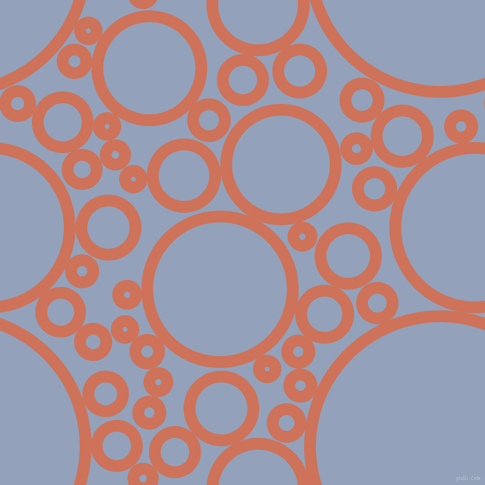 bubbles, circles, sponge, big, medium, small, 17 pixel line width, Japonica and Rock Blue circles bubbles sponge soap seamless tileable